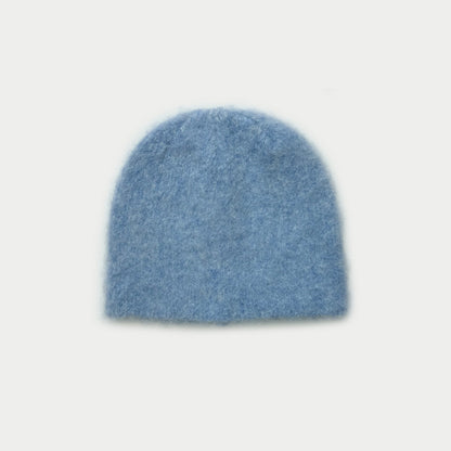 Flewera Women's Fuzzy Knit Beanie Hat – Round Top, No Brim, 9.4 Inch