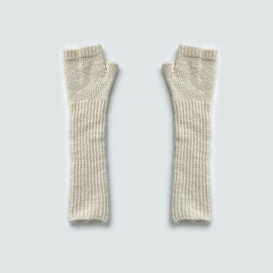 Flewera Women's Fingerless Knit Gloves – Long Style, 13 Inch