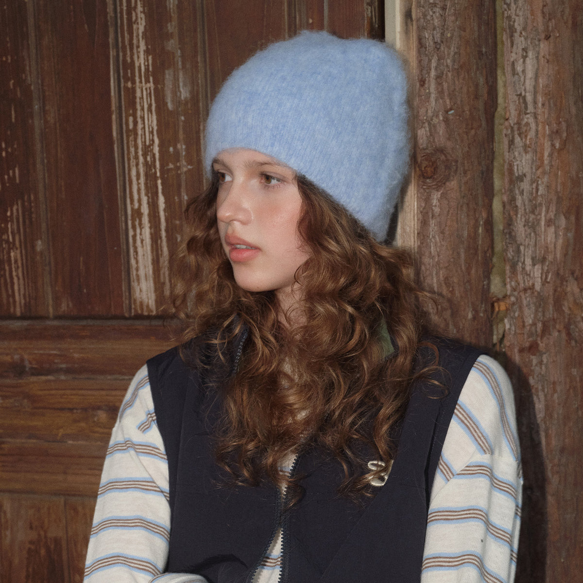 Flewera Women's Fuzzy Knit Beanie Hat – Round Top, No Brim, 9.4 Inch