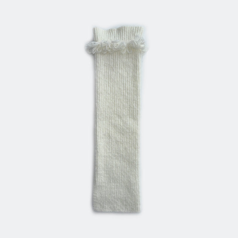 Flewera Women's Knit Leg Warmers – Single Needle, 15.7 inch, Footless