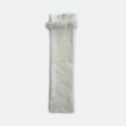 Flewera Women's Knit Leg Warmers – Single Needle, 15.7 inch, Footless