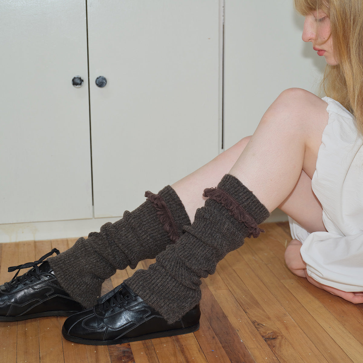 Flewera Women's Knit Leg Warmers – Single Needle, 15.7 inch, Footless