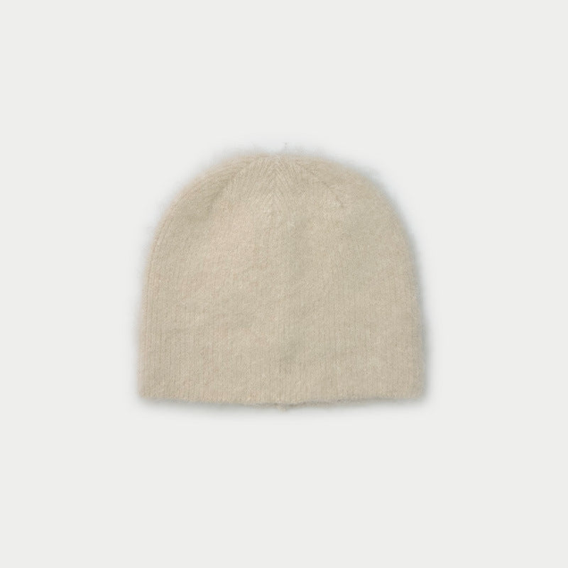 Flewera Women's Fuzzy Knit Beanie Hat – Round Top, No Brim, 9.4 Inch