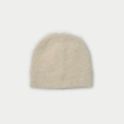 Flewera Women's Fuzzy Knit Beanie Hat – Round Top, No Brim, 9.4 Inch