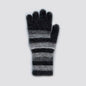 Flewera Women's Fingerless Knit Gloves – Striped, One Size