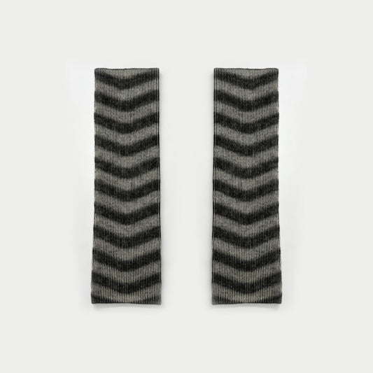 Flewera Women's Ribbed Knit Leg Warmers – Stripe Pattern, 17.3 inch, Footless