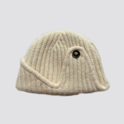 Flewera Women's Ribbed Knit Beanie Hat – Round Top, No Brim, 7.5 Inch