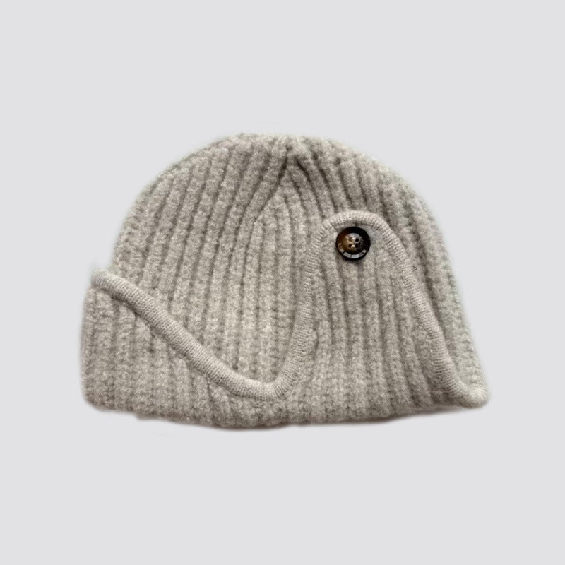 Flewera Women's Ribbed Knit Beanie Hat – Round Top, No Brim, 7.5 Inch