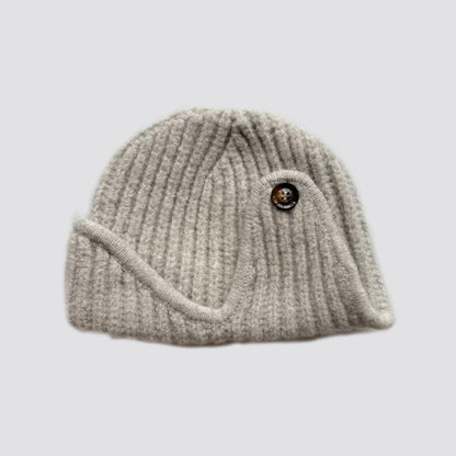 Flewera Women's Ribbed Knit Beanie Hat – Round Top, No Brim, 7.5 Inch