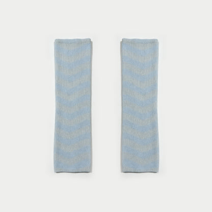 Flewera Women's Ribbed Knit Leg Warmers – Stripe Pattern, 17.3 inch, Footless