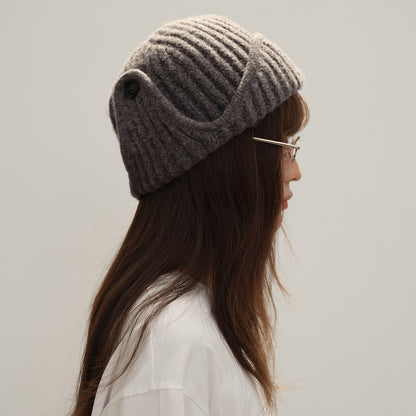 Flewera Women's Ribbed Knit Beanie Hat – Round Top, No Brim, 7.5 Inch