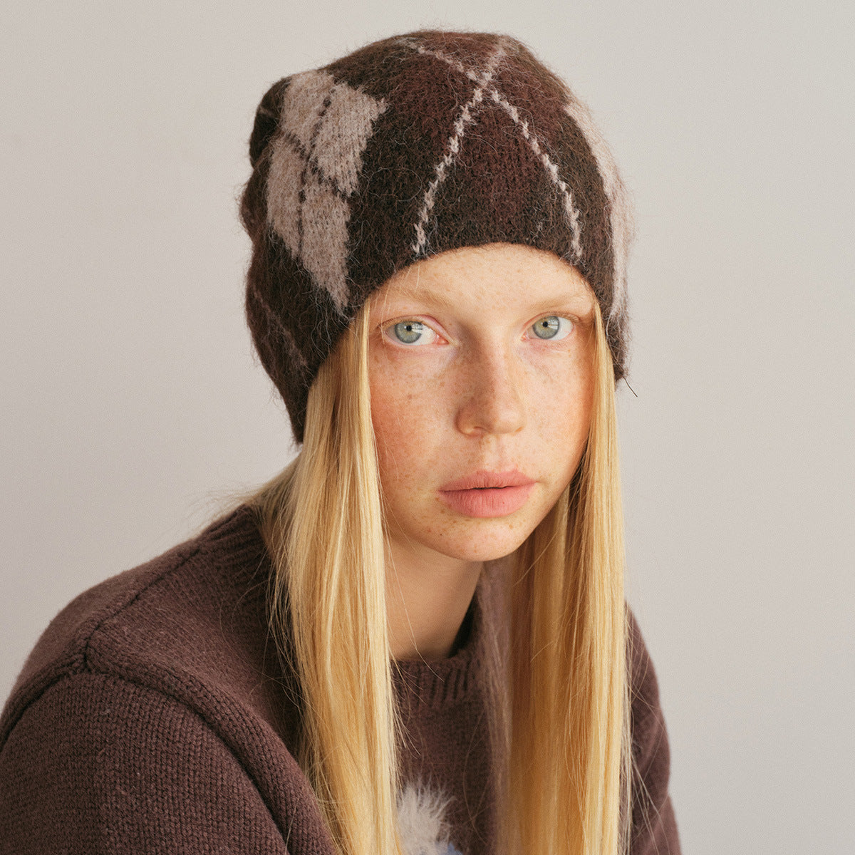 Flewera Women's Fuzzy Knit Beanie Hat – Round Top, No Brim, 8.3 Inch