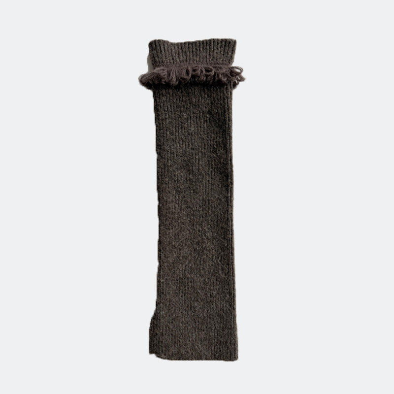 Flewera Women's Knit Leg Warmers – Single Needle, 15.7 inch, Footless