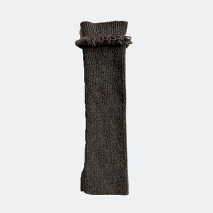 Flewera Women's Knit Leg Warmers – Single Needle, 15.7 inch, Footless