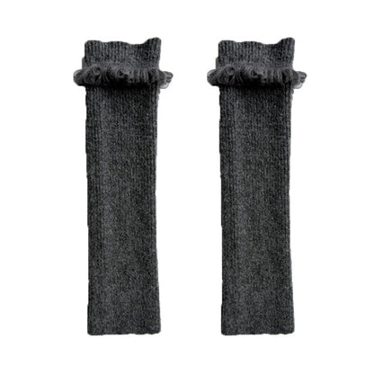 Flewera Women's Knit Leg Warmers – Single Needle, 15.7 inch, Footless