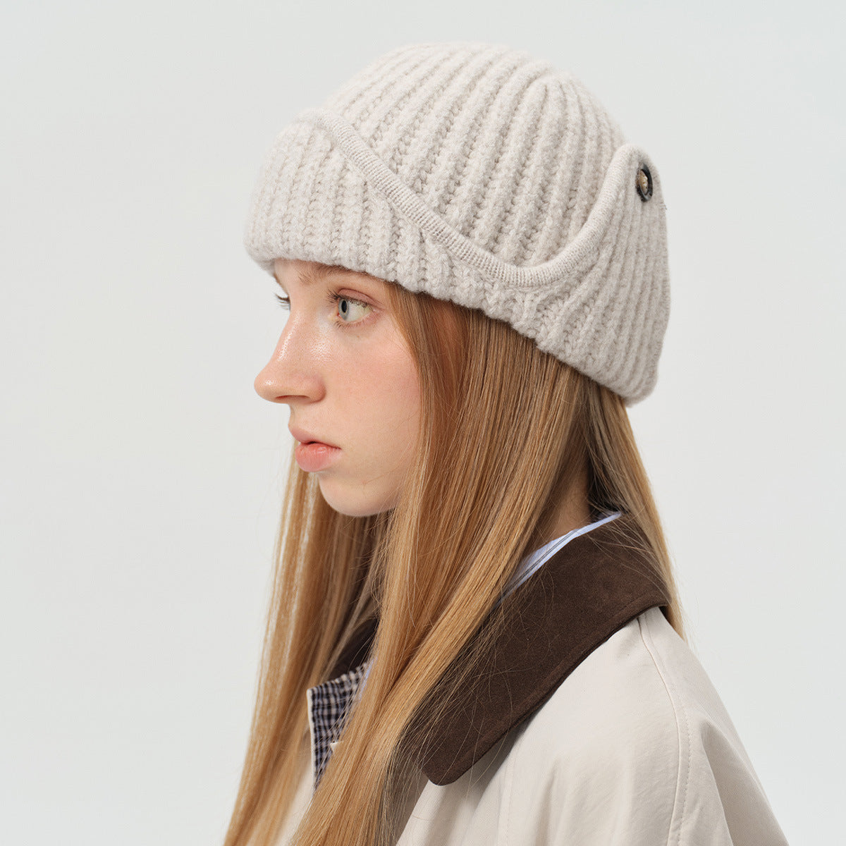 Flewera Women's Ribbed Knit Beanie Hat – Round Top, No Brim, 7.5 Inch
